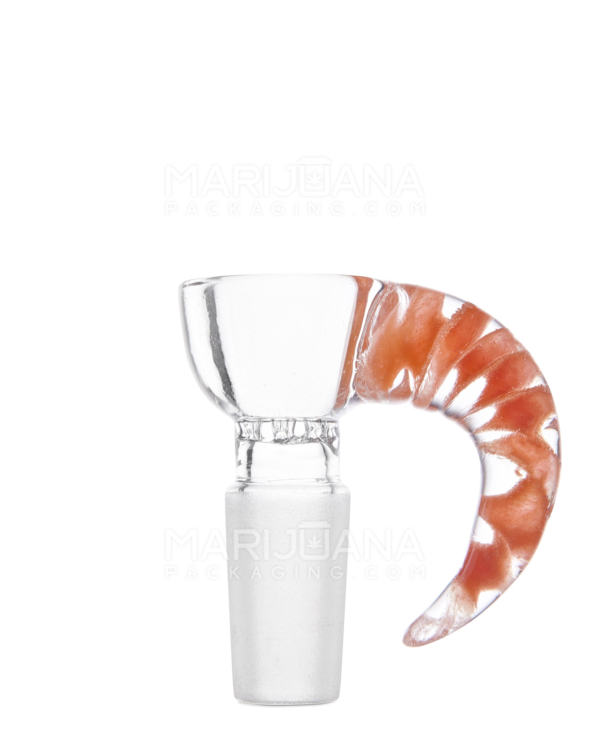 Honeycomb Bowl w/ Spiral Horn Handle | Glass - 14mm - Assorted - 3