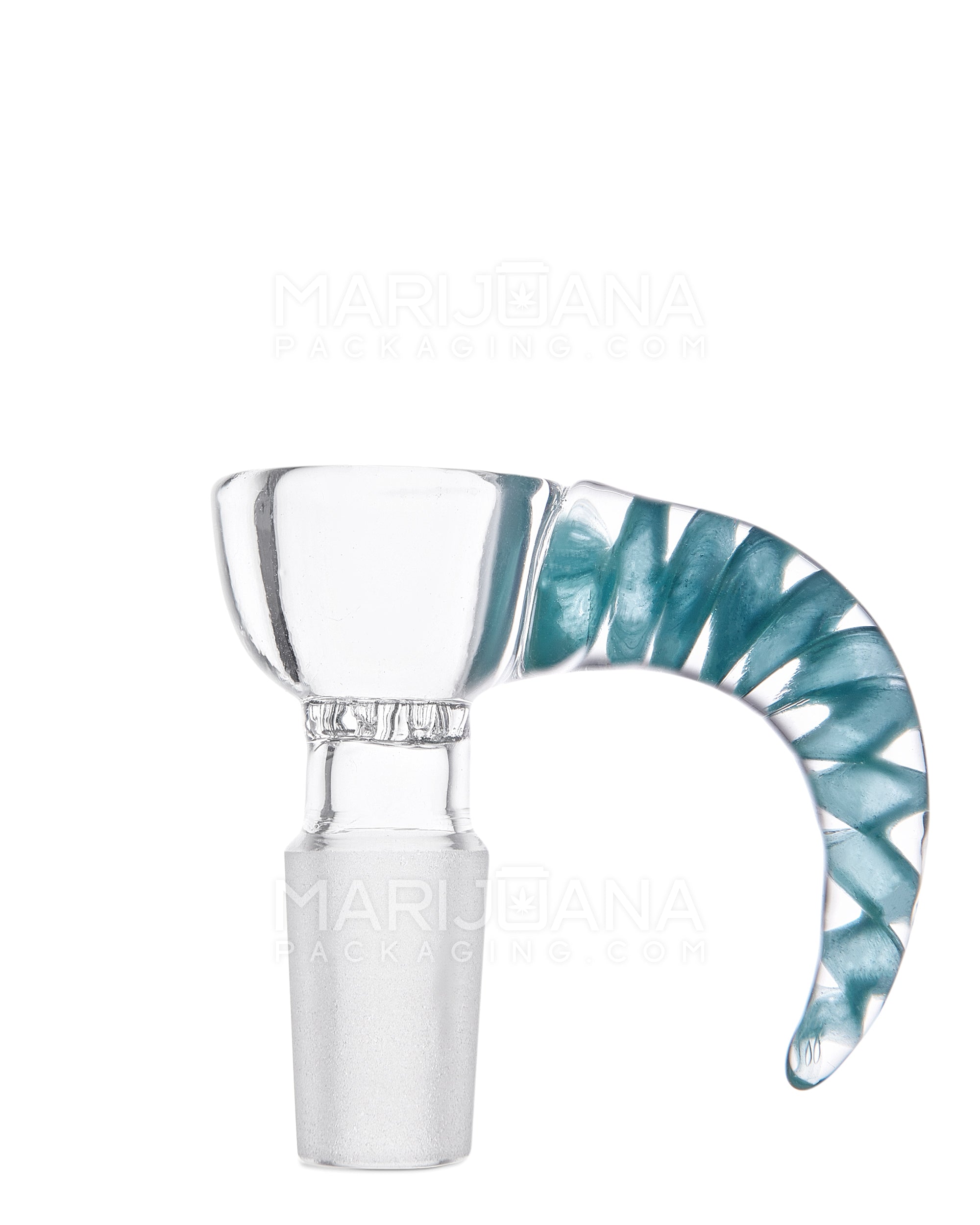Honeycomb Bowl w/ Spiral Horn Handle | Glass - 14mm - Assorted - 1