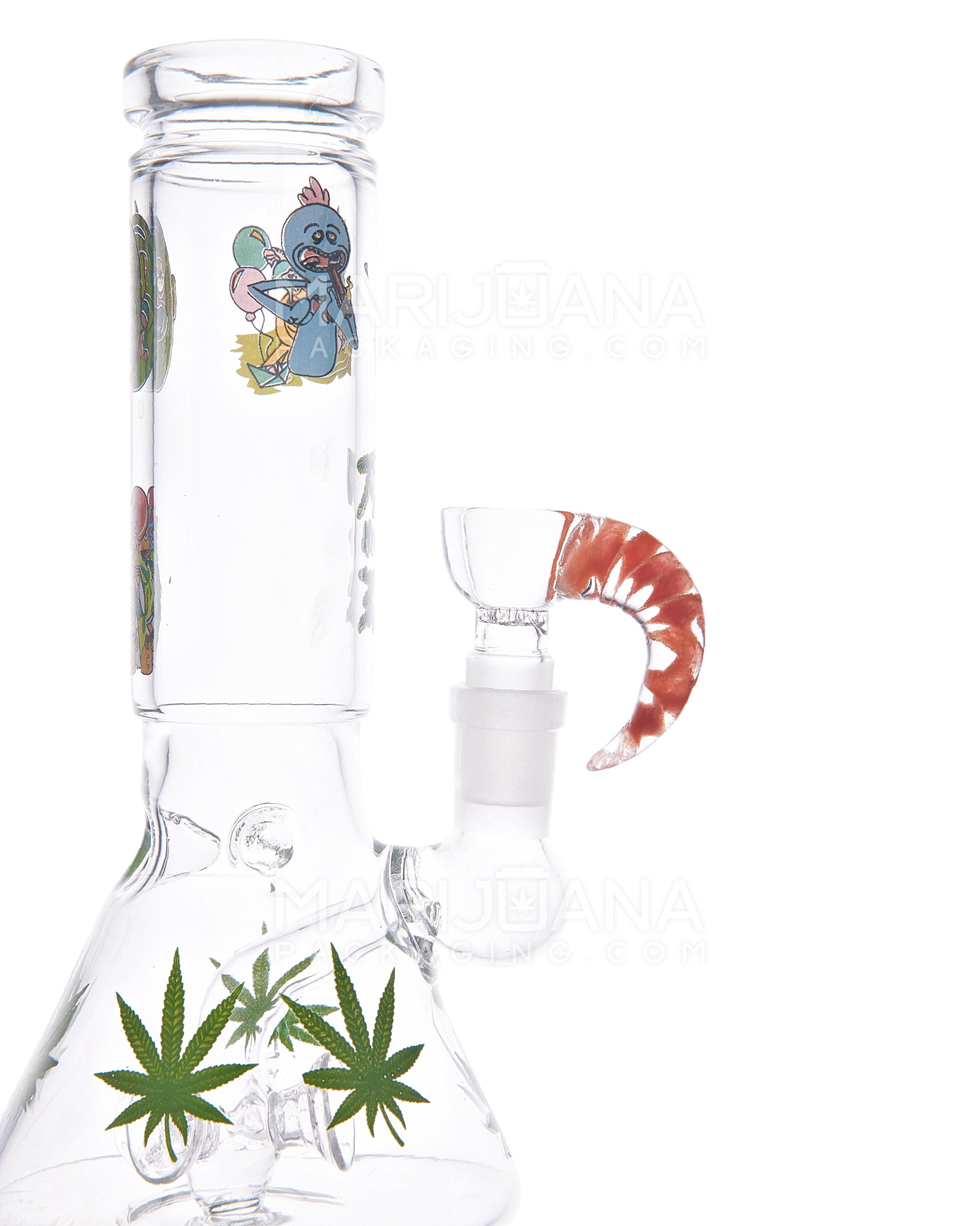 Honeycomb Bowl w/ Spiral Horn Handle | Glass - 14mm - Assorted - 5