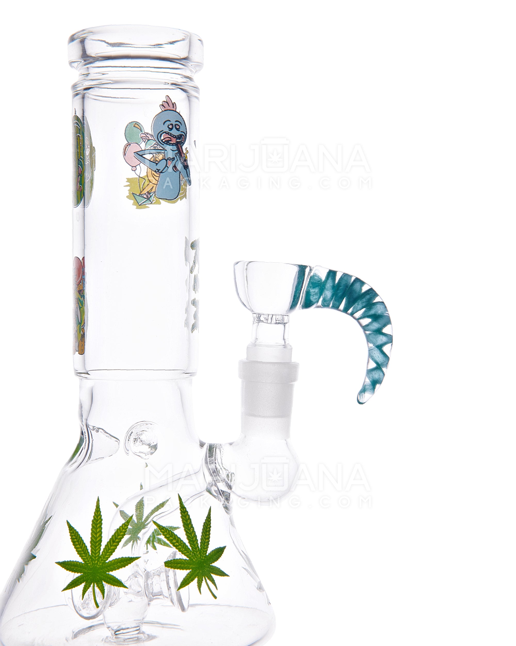Honeycomb Bowl w/ Spiral Horn Handle | Glass - 14mm - Assorted - 4