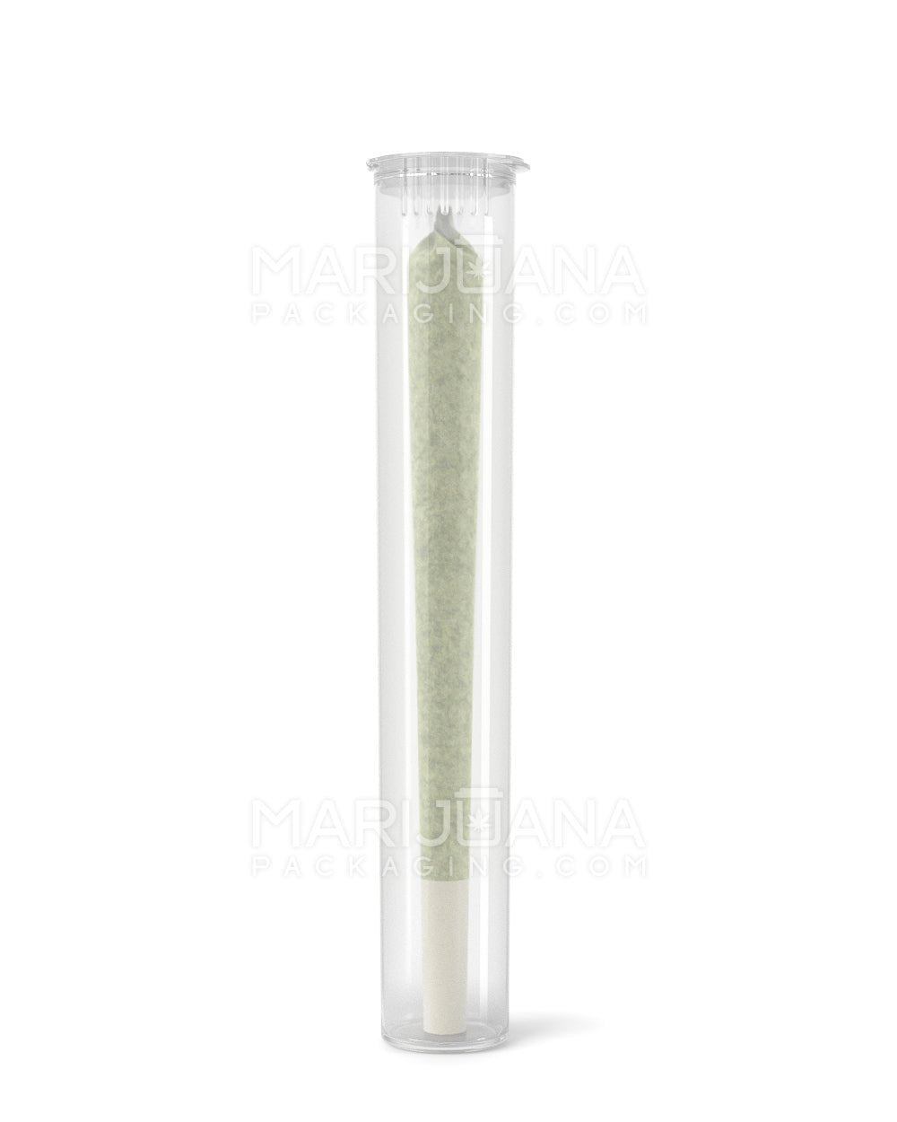 Child Resistant | King Size Pop Top Plastic PCR Pre-Roll Tubes (Open) | 116mm - Clear - 1000 Count - 2