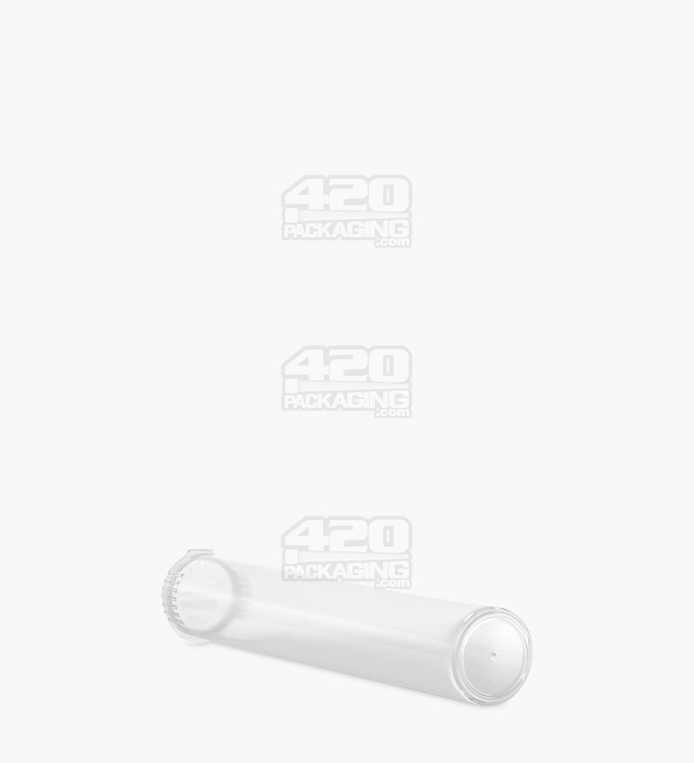 116mm Clear Opaque Child Resistant Pop Top Plastic Pre-Roll Tubes 100/Box Closed - 7