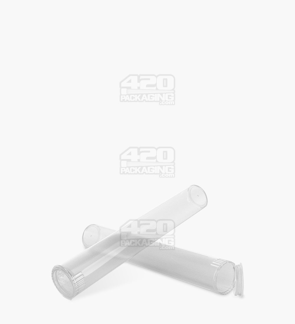 116mm Clear Opaque Child Resistant Pop Top Plastic Pre-Roll Tubes 100/Box Closed - 9