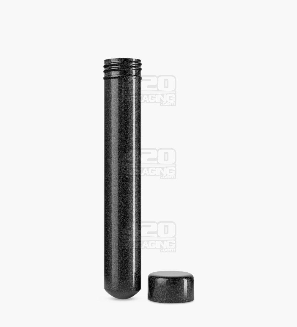Child Resistant | King Size Push Down and Turn Screw On Opaque Aluminum Metal Pre-Roll Tubes | 110mm - Black - 250 Count