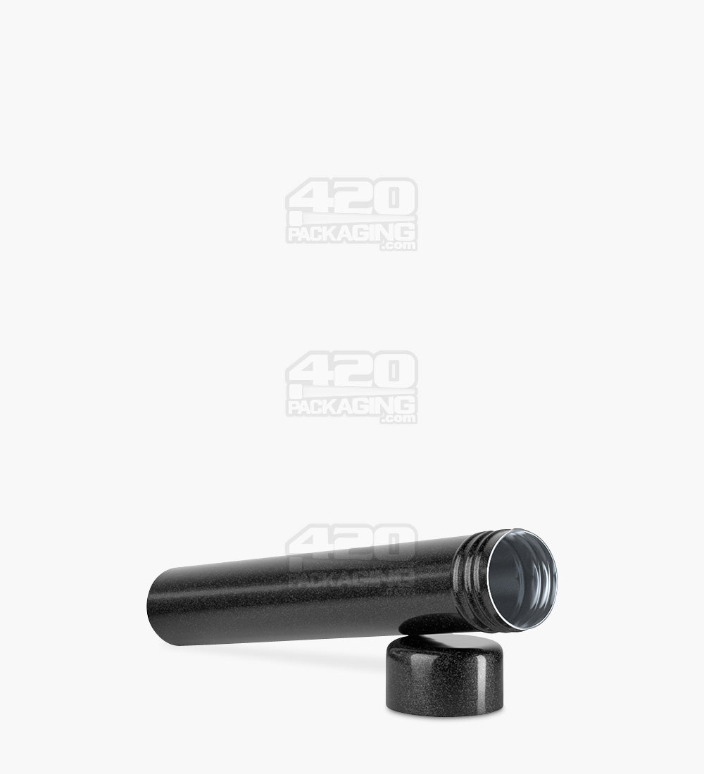Child Resistant | King Size Push Down and Turn Screw On Opaque Aluminum Metal Pre-Roll Tubes | 110mm - Black - 250 Count