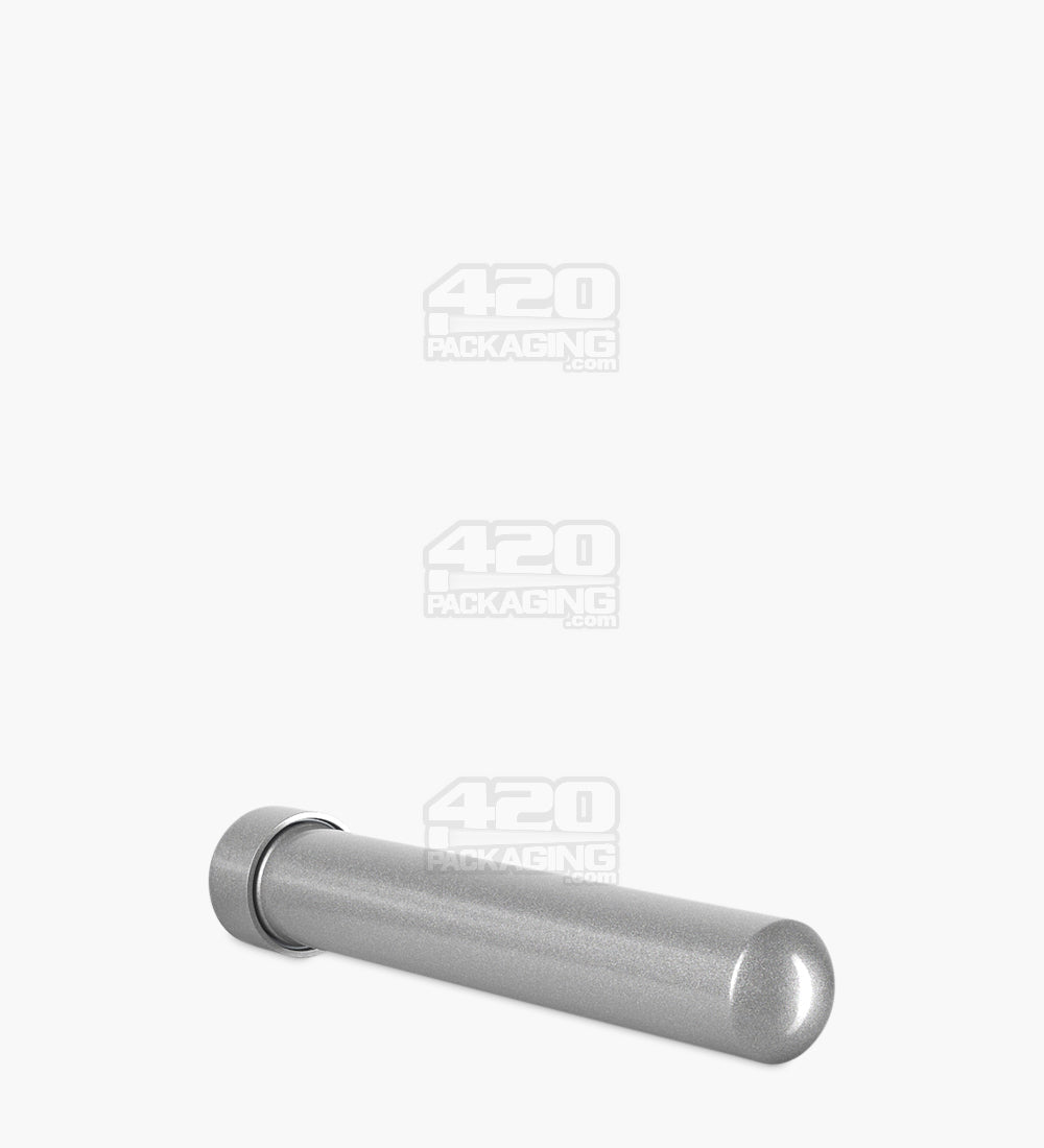 110mm Silver Opaque Child Resistant Pop Top Metal Pre-Roll Tubes 250/Box - 6