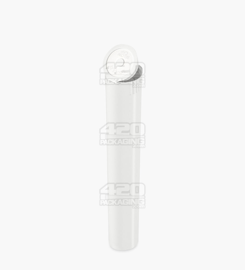 Child Resistant & Sustainable | 100% Biodegradable Pop Top Plastic Pre-Roll Tubes | 116mm - White - 1000 Count