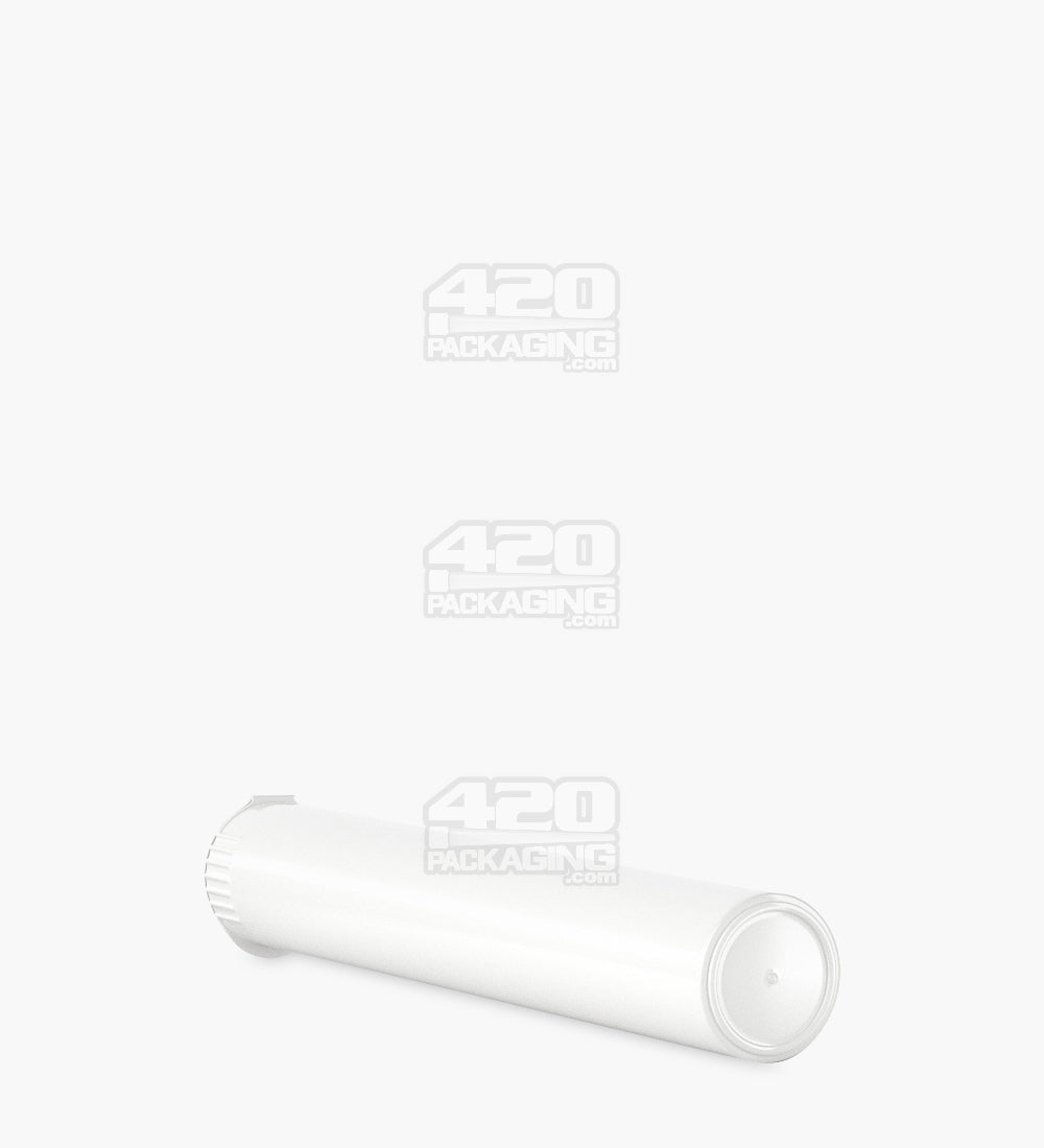 Child Resistant | King Size Pop Top Opaque Plastic PCR Pre-Roll Tubes (Open) | 116mm - White - 1000 Count