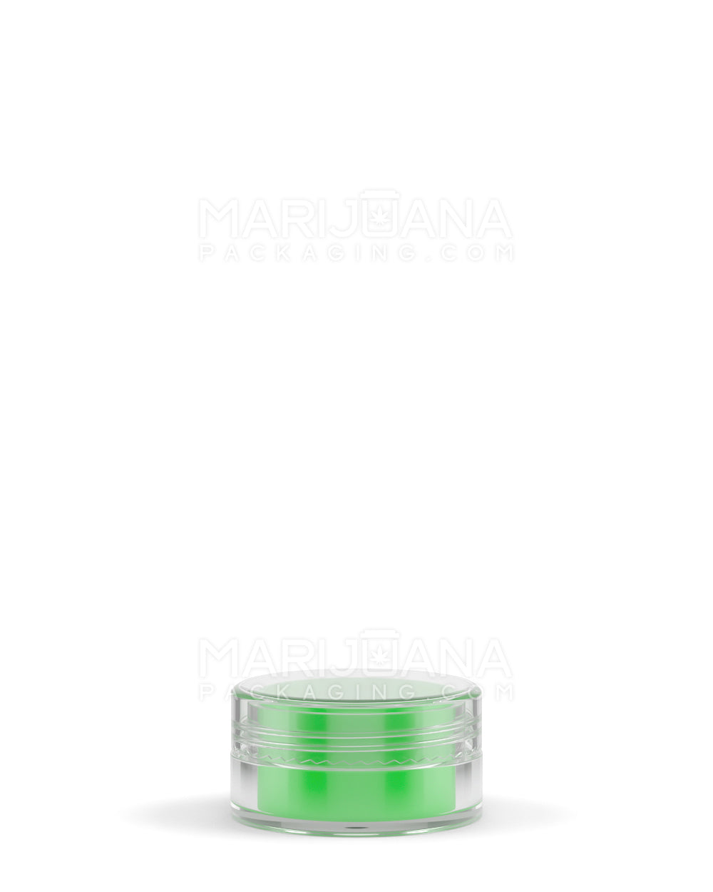 Clear Concentrate Containers w/ Screw Top Cap & Green Silicone Insert | 5mL - Plastic - 100 Count - 2