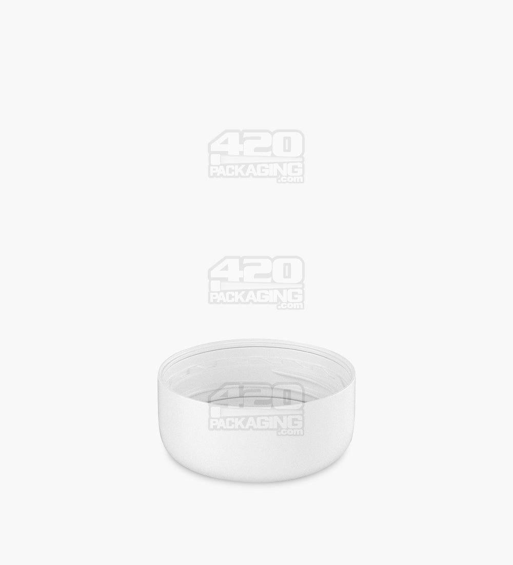 Child Resistant | Smooth Push Down & Turn Plastic Caps w/ Foam Liner | 29mm - Semi Gloss White - 504 Count