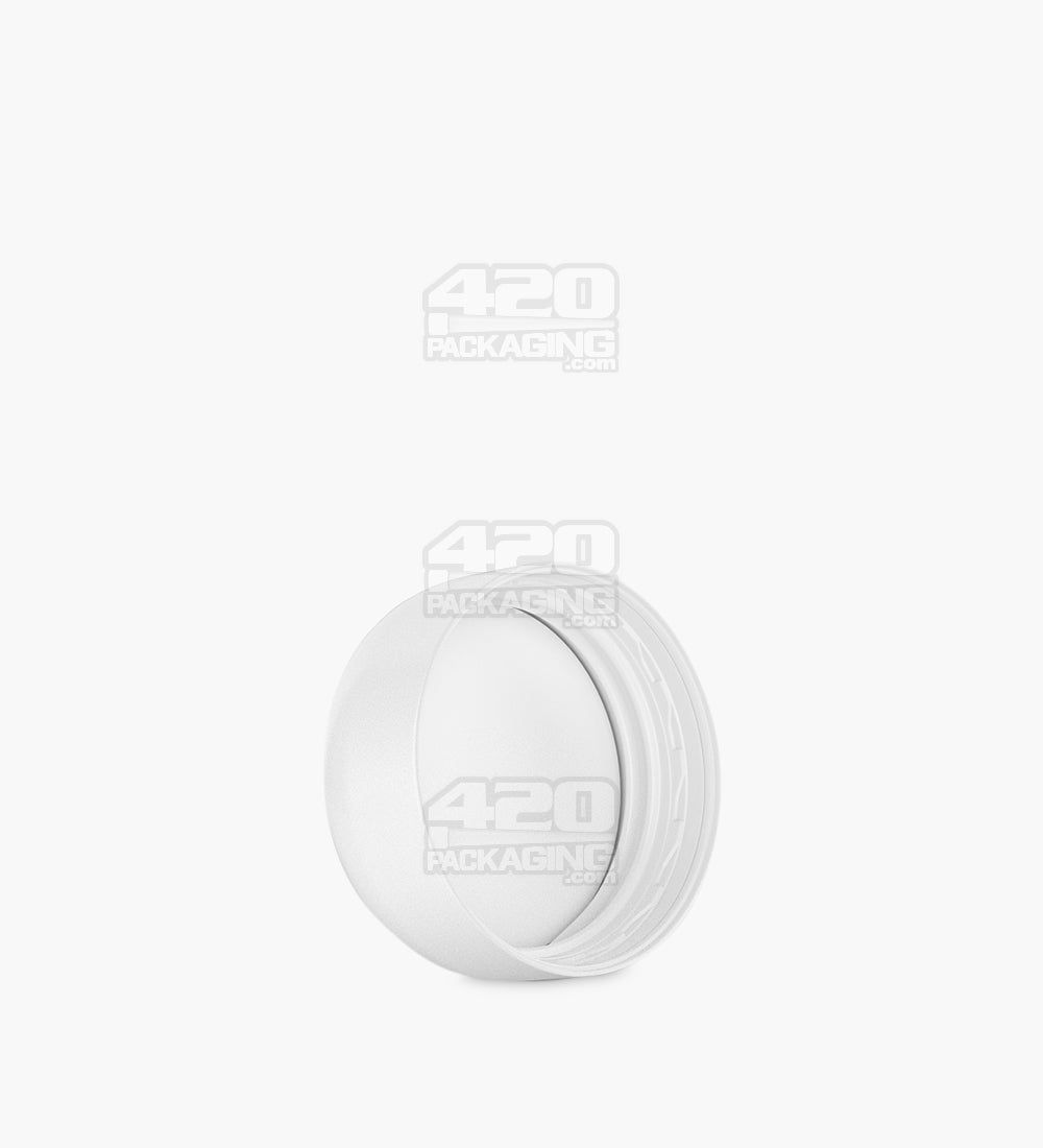 Child Resistant | Smooth Push Down & Turn Plastic Caps w/ Foam Liner | 29mm - Semi Gloss White - 504 Count