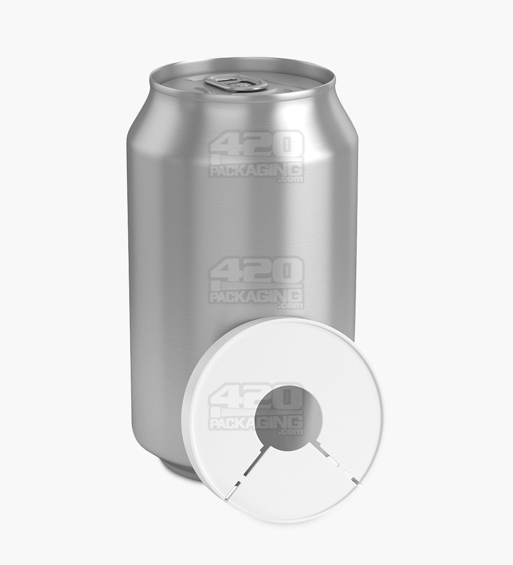 Child Resistant & Tamper Evident | Snap On Plastic Caps for Beverage Can | 53mm - Matte White - 1000 Count