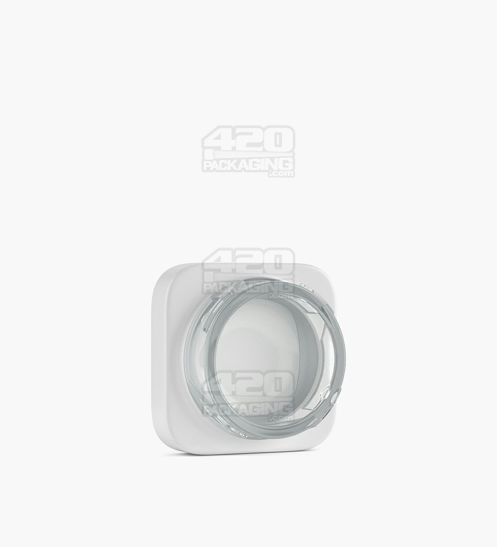 Qube 32mm White 5ml Glass Concentrate Jar W/ White Lid 250/Box - 5