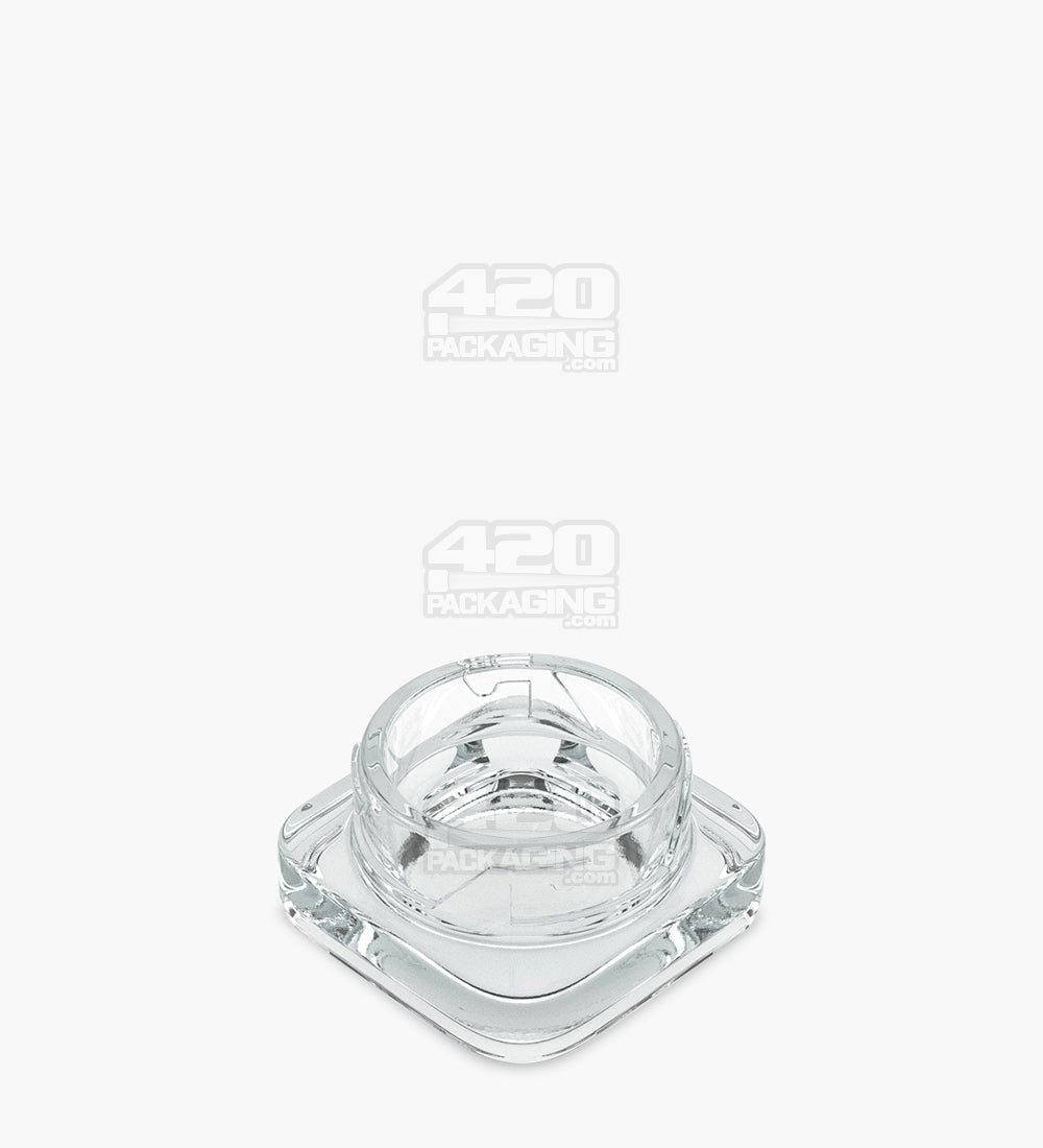 Qube 32mm Clear Glass Concentrate Jar W/ Black Lid 250/Box - 3