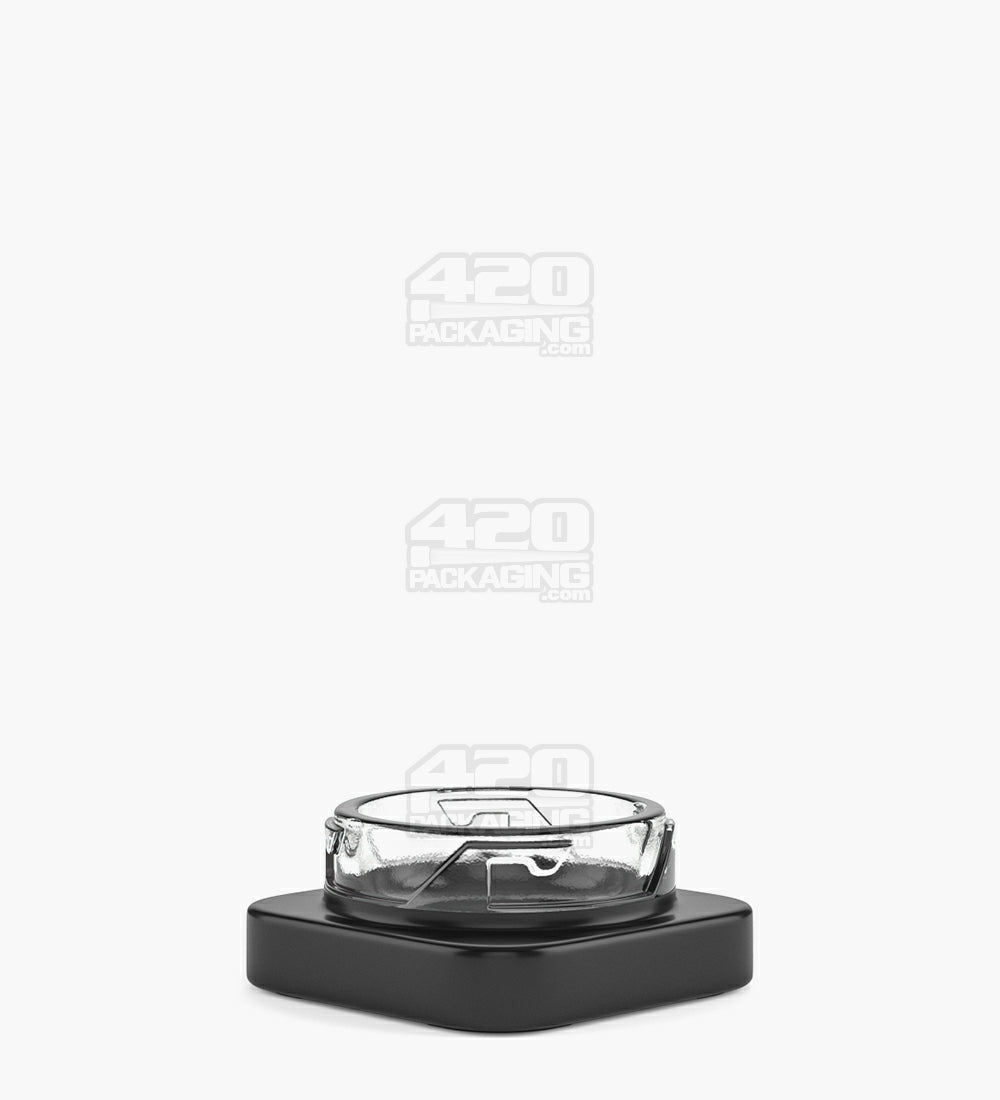 Child Resistant | Qube Black Glass Concentrate Jar w/ Black Cap | 38mm - 9mL - 250 Count