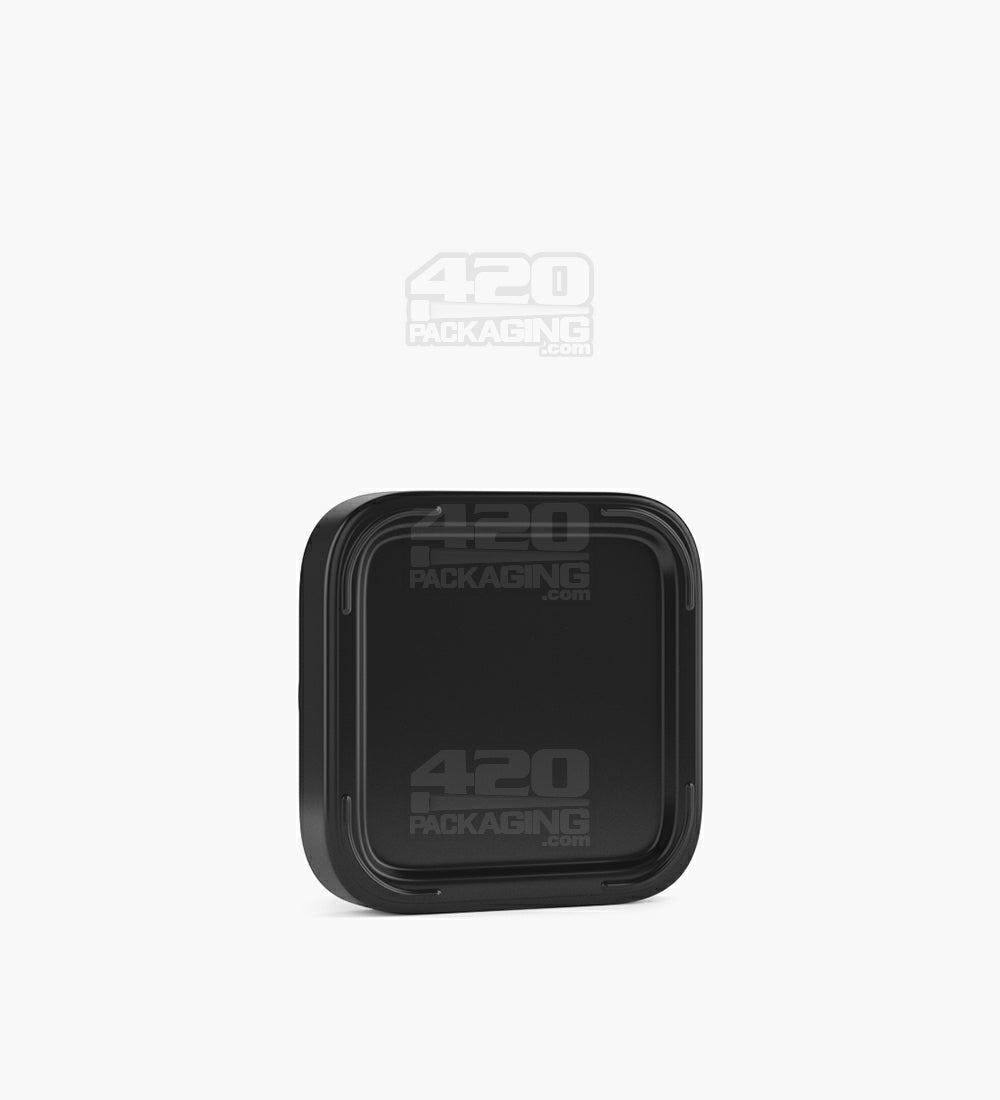 Child Resistant | Qube Black Glass Concentrate Jar w/ Black Cap | 38mm - 9mL - 250 Count