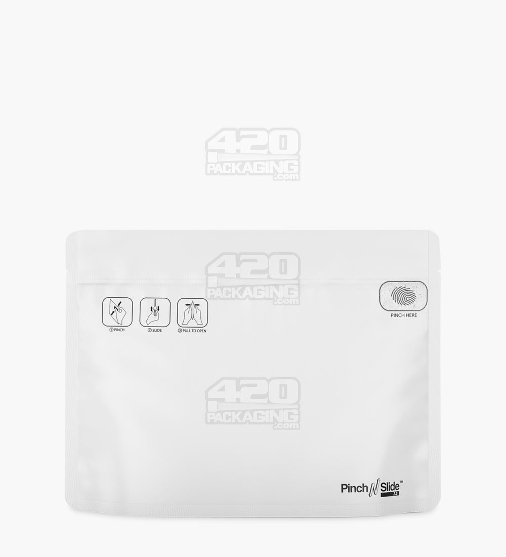 Pinch N Slide 3.0 Matte White 9x12 Child Resistant Exit Bags 1000/Box - 1