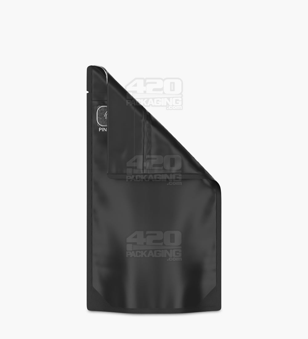 Child Resistant & Tamper Evident | Pinch N Slide 3.0 Matte Black Mylar PCR Bags | 4in x 7.4in - 7g - 250 Count