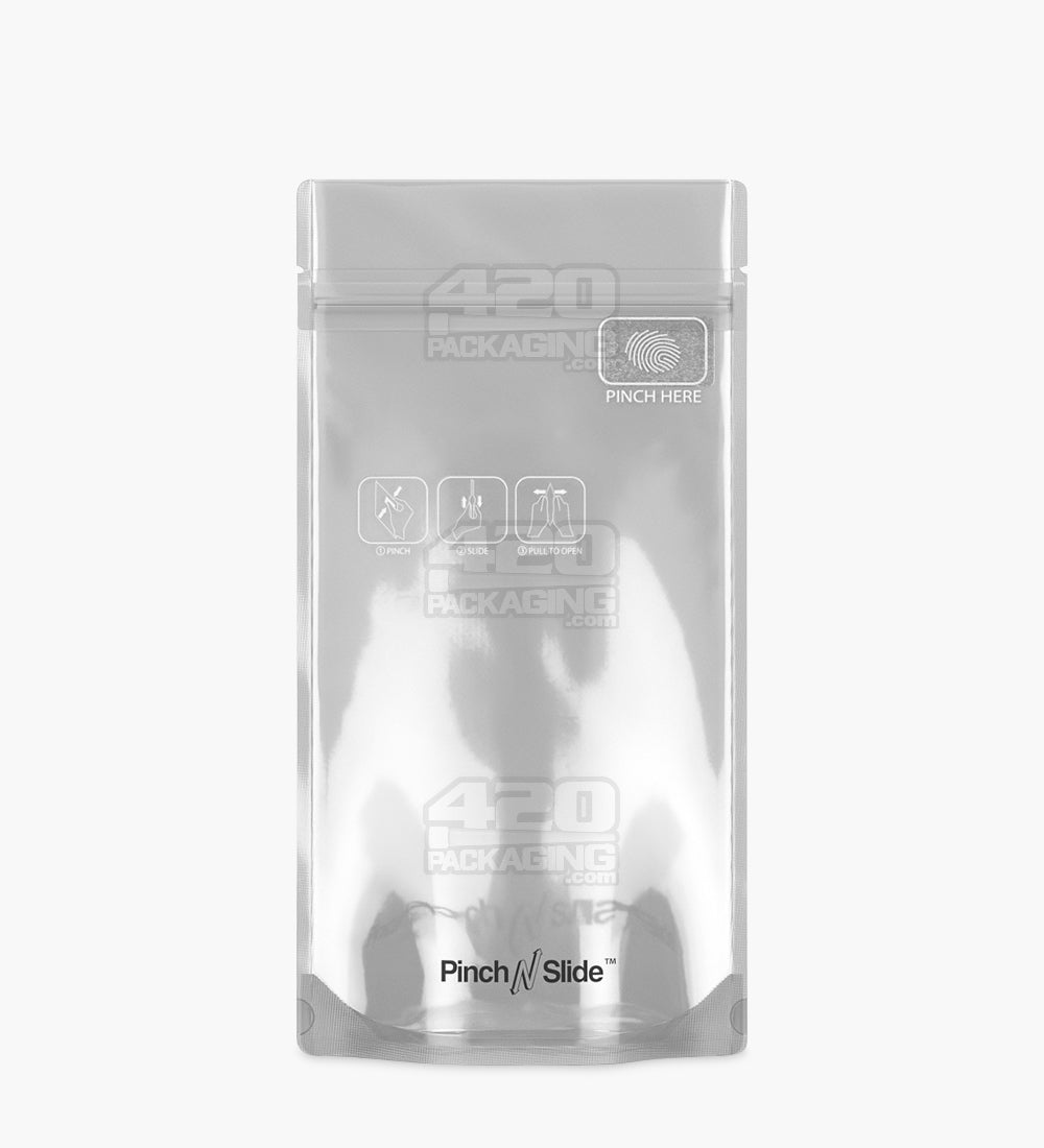 Child Resistant & Tamper Evident | Pinch N Slide 3.0 Matte Black Vista PCR Mylar Bags | 4in x 7.4in - 7g - 250 Count