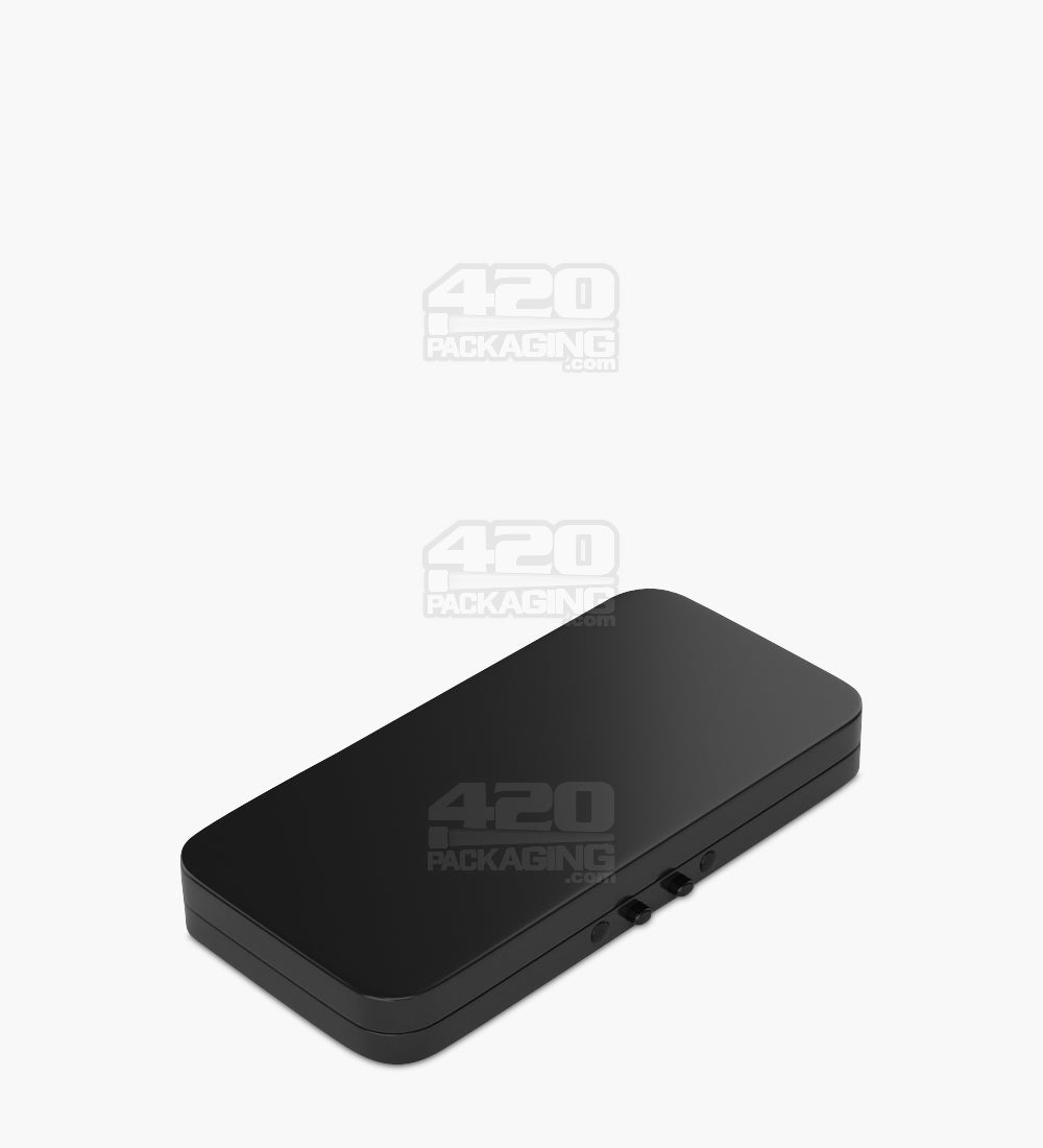 Child Resistant & Sustainable Hinged-Lid Large 3/4 Pack Edible & Joint Black Tin Box 100/Box - 4