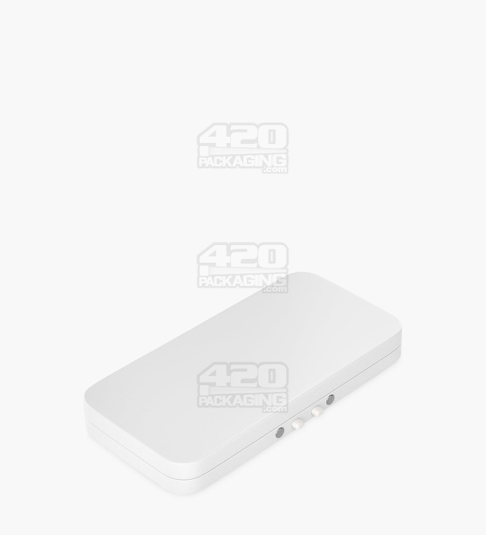 Child Resistant & Sustainable Hinged-Lid Large 3/4 Pack Edible & Joint White Tin Box 100/Box - 4