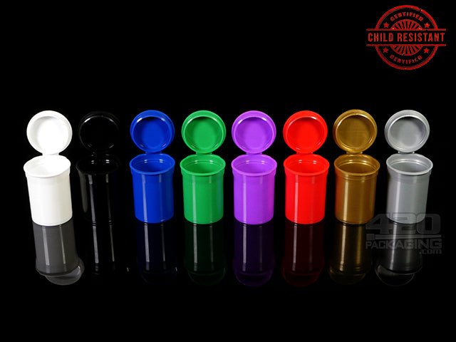 Squeezetops® PST8 Opaque Child Resistant Container 1500/Box WHT (Opaque White) - 1