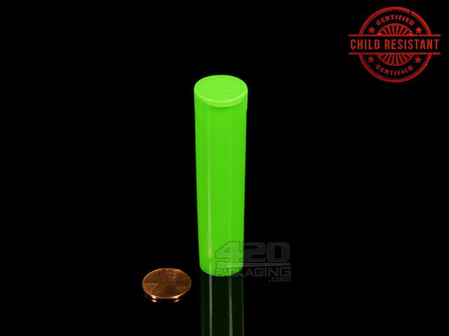 Squeezetops® 84mm Fluorescent Mix Child Resistant J-Tubes (073100-CR) 1000/Box - 2