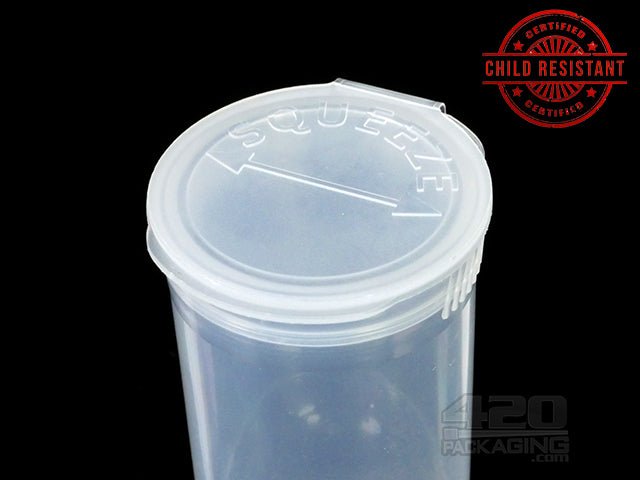Squeezetops® PST13 Transparent Child Resistant Container 1200/Box Clear - 3