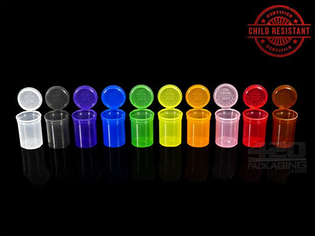 Squeezetops® PST8 Transparent Child Resistant Container 1500/Box Clear - 1