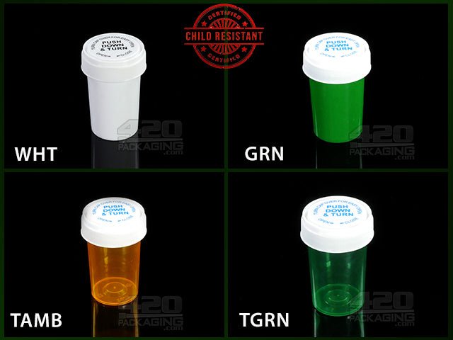 RC-20 Child Resistant Reversible Lid Containers (5 Gram) 240/Box WHT (Opaque White) - 4