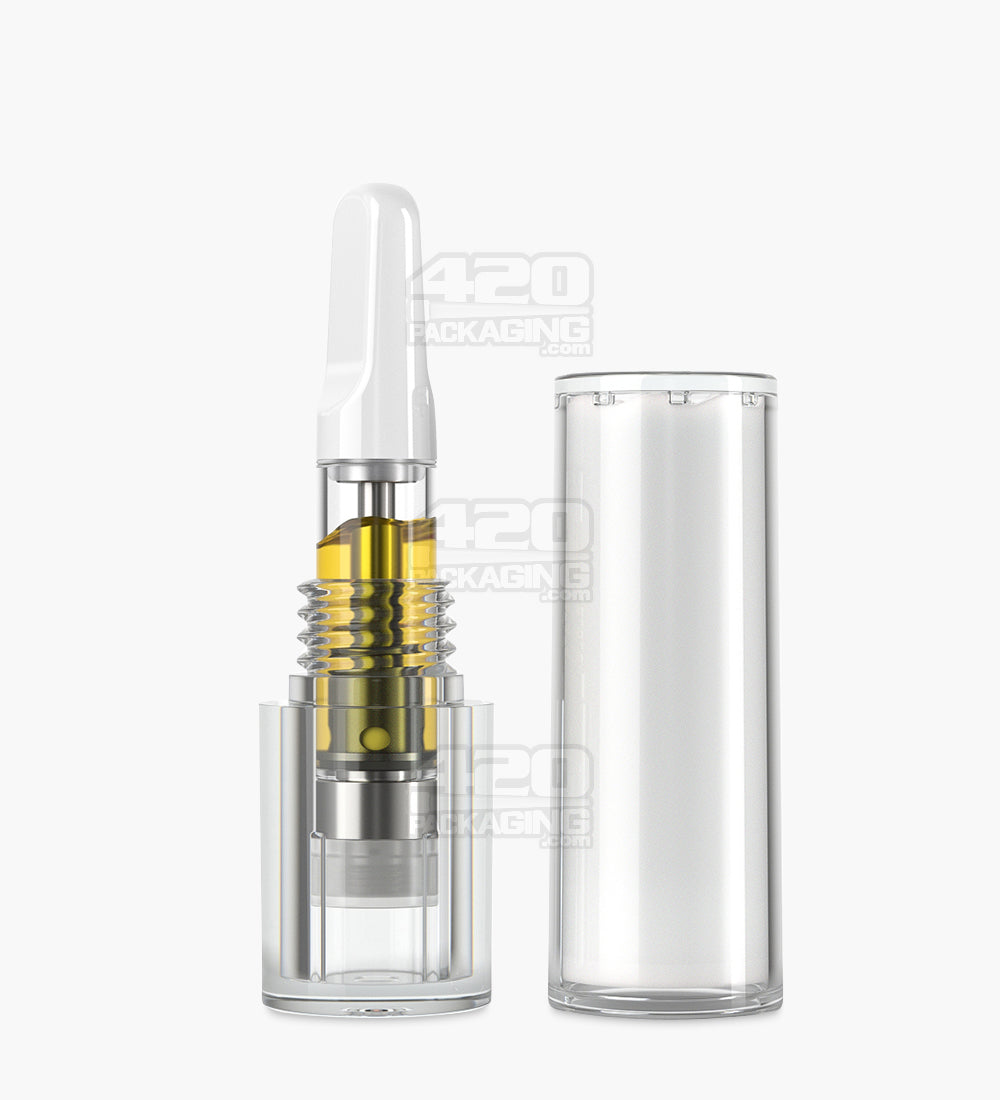 Child Resistant Vape Cartridge Tube W/ White Insert 100/Box - 8