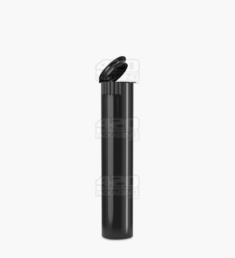 Child Resistant | Pop Top Opaque Plastic Pre-Roll Tubes | 90mm - Black - 1000 Count