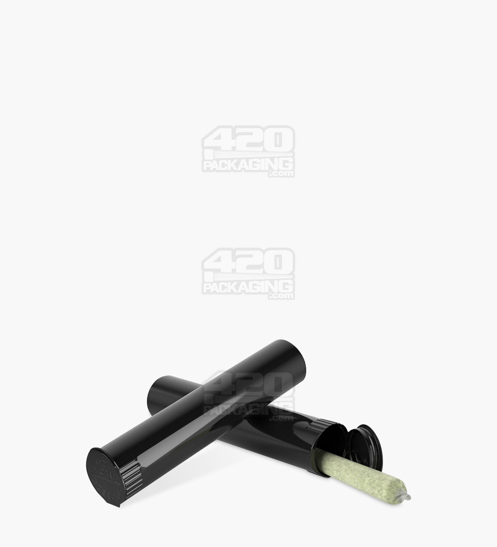 Child Resistant | Pop Top Opaque Plastic Pre-Roll Tubes | 90mm - Black - 1000 Count