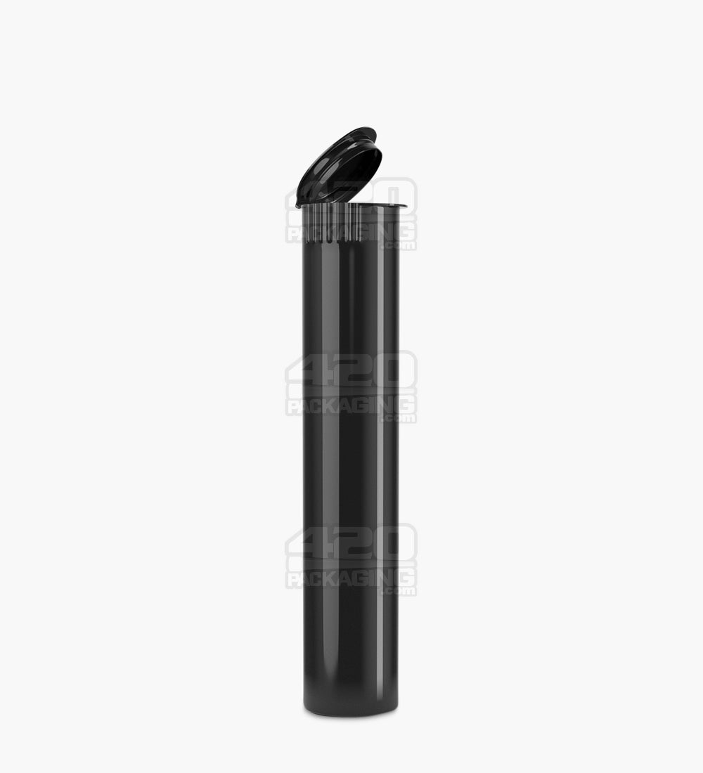 Child Resistant | Pop Top Opaque Plastic Pre-Roll Tubes (Open) | 98mm - Black - 1000 Count