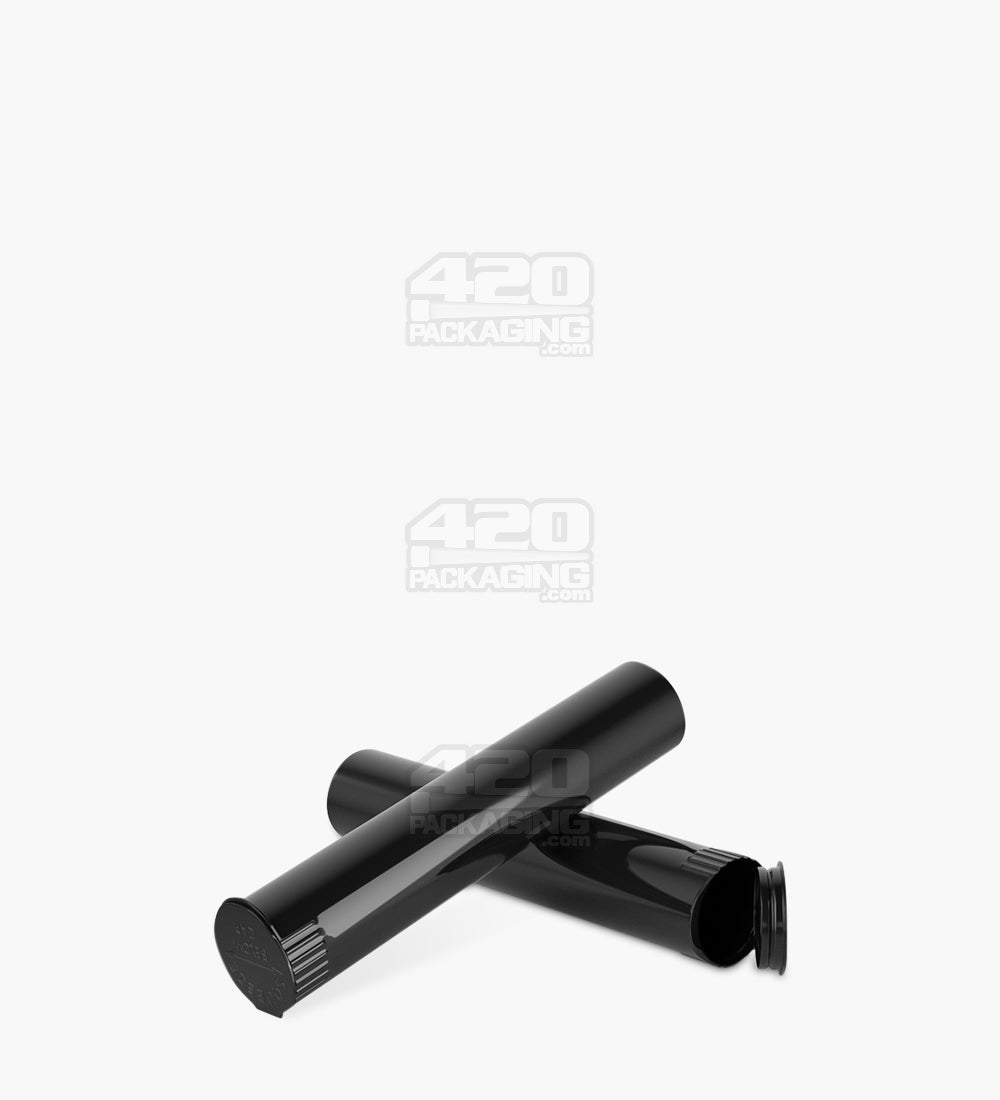 Child Resistant | Pop Top Opaque Plastic Pre-Roll Tubes (Open) | 98mm - Black - 1000 Count