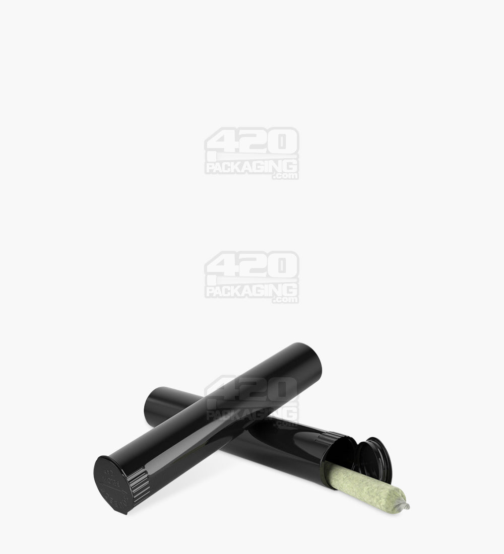 Child Resistant | Pop Top Opaque Plastic Pre-Roll Tubes | 95mm - Black - 1000 Count