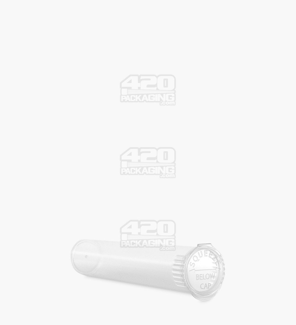 98mm Child Resistant Pop Top Clear Plastic PCR Pre - Roll Tubes 1000/Box - 6