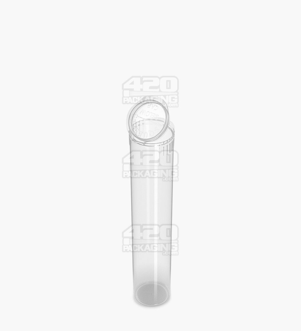 98mm Child Resistant Pop Top Clear Plastic PCR Pre - Roll Tubes 1000/Box - 4