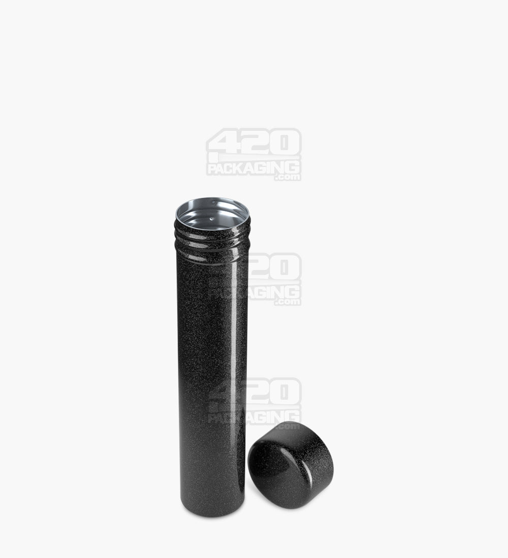 Child Resistant | Push Down and Turn Screw On Opaque Aluminum Metal Pre-Roll Tubes | 95mm - Black - 250 Count