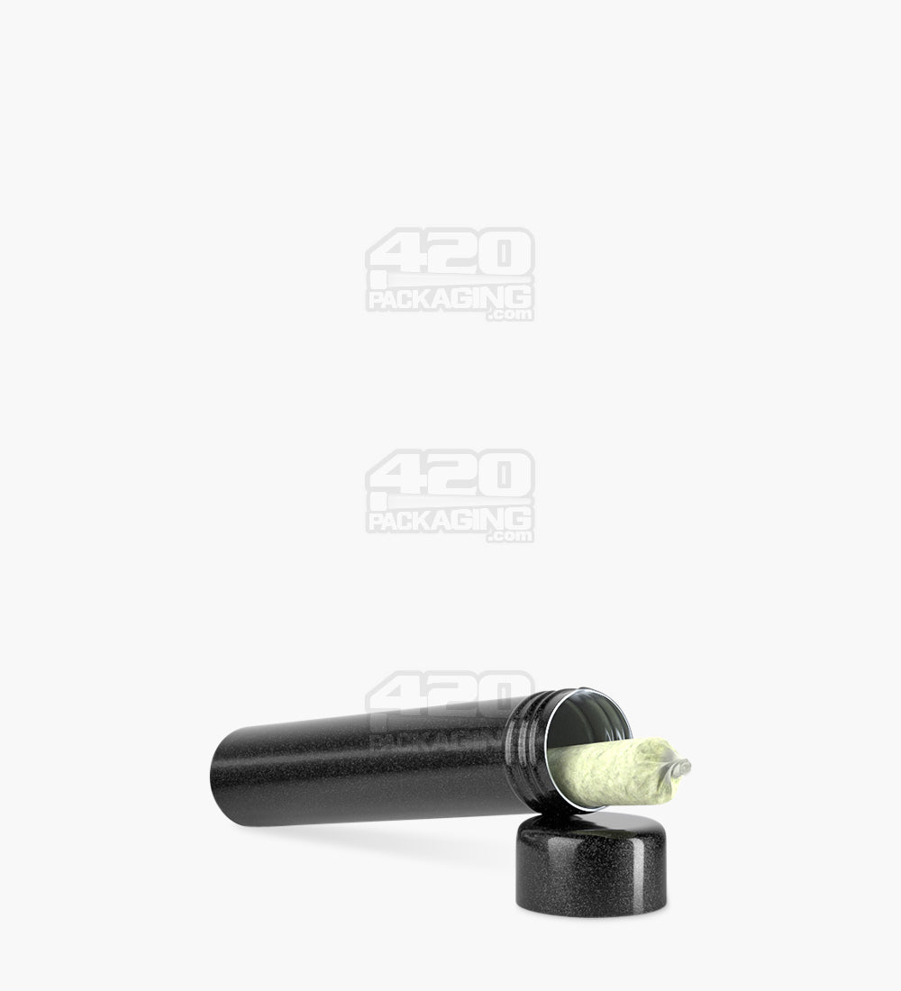 Child Resistant | Push Down and Turn Screw On Opaque Aluminum Metal Pre-Roll Tubes | 95mm - Black - 250 Count