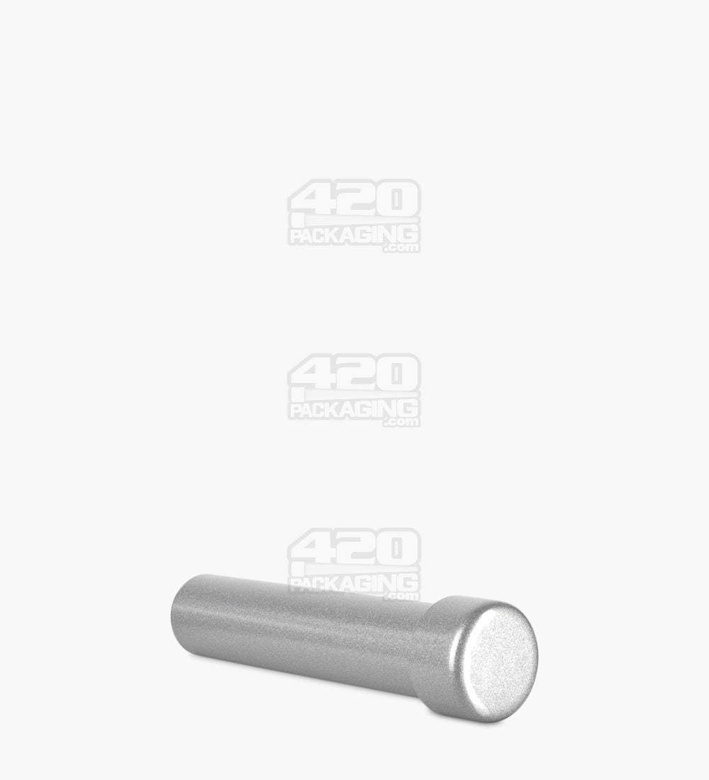 95mm Silver Opaque Child Resistant Pop Top Metal Pre-Roll Tubes 250/Box - 5