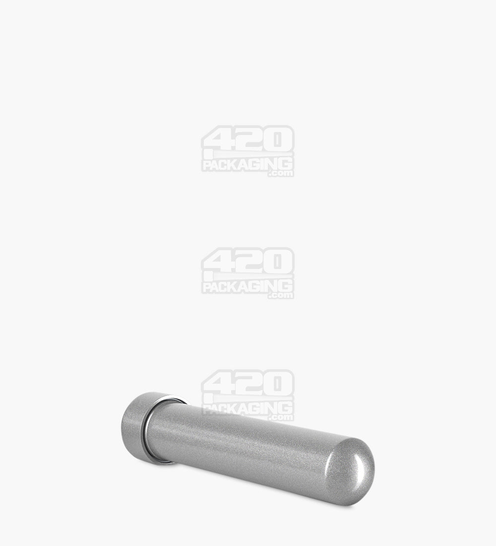 95mm Silver Opaque Child Resistant Pop Top Metal Pre-Roll Tubes 250/Box - 6