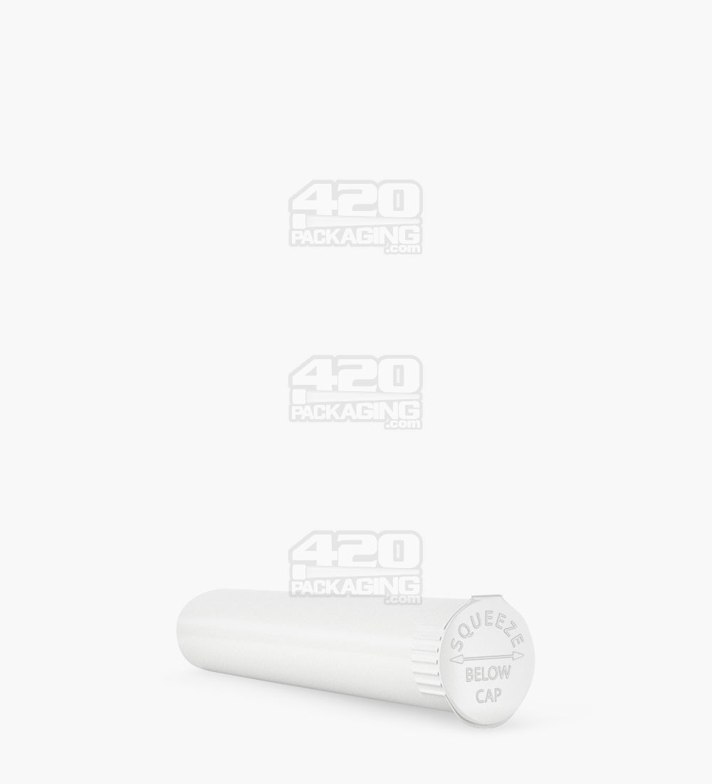95mm White Opaque Child Resistant Pop Top Plastic Pre-Roll Tubes 1000/Box