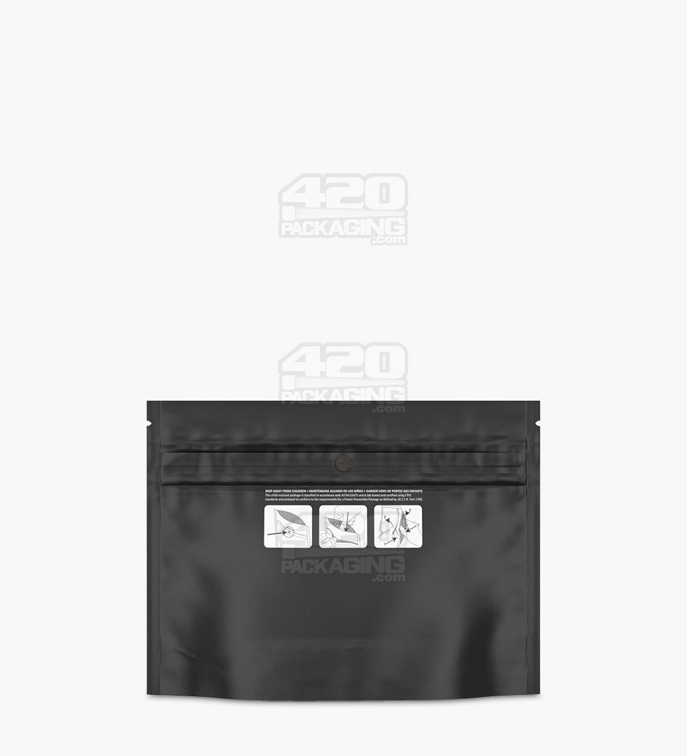 Child Resistant & Tamper Evident | DymaPak Black Mylar Exit Bags | 8in x 6in - 28g - 250 Count