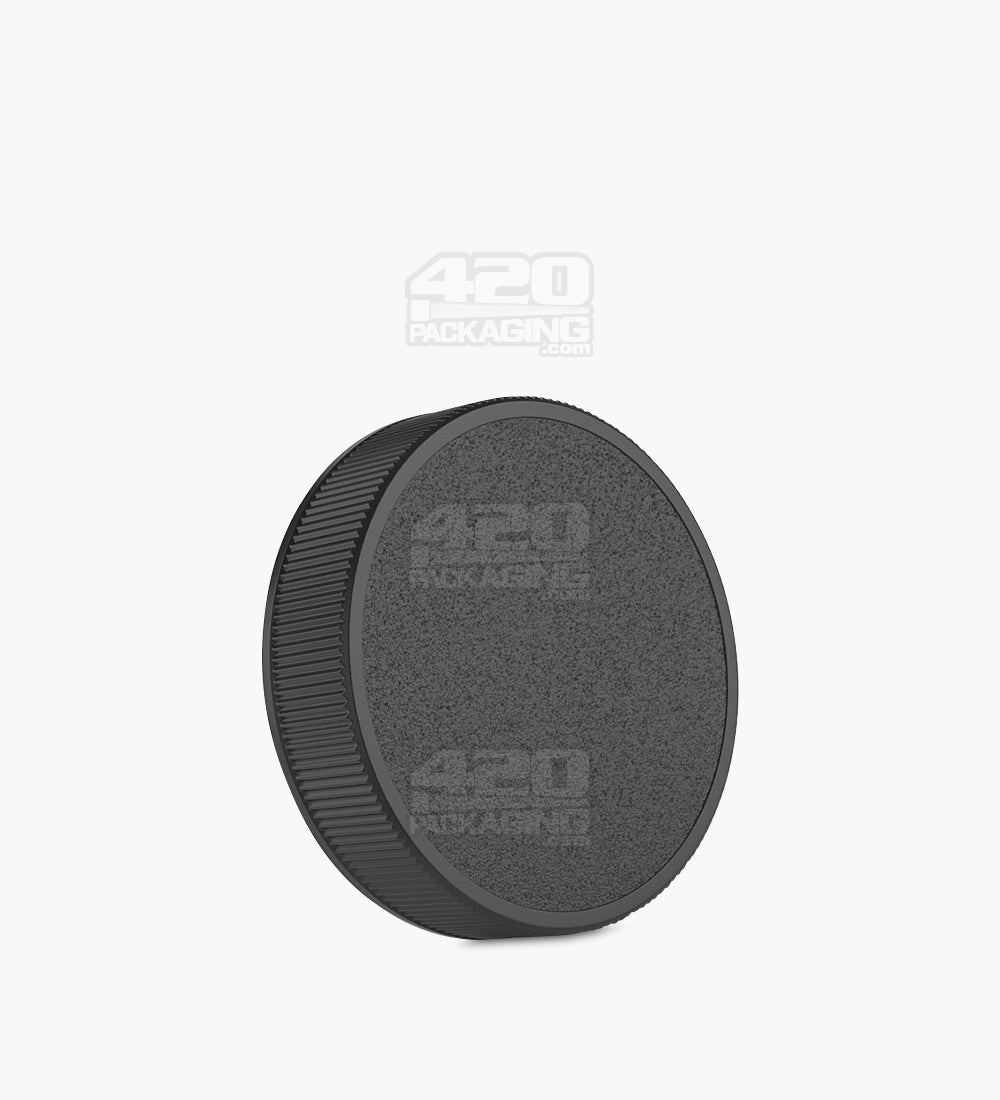 Ribbed Screw Top Plastic Caps w/ Foam Liner | 63mm - Matte Black - 36 Count
