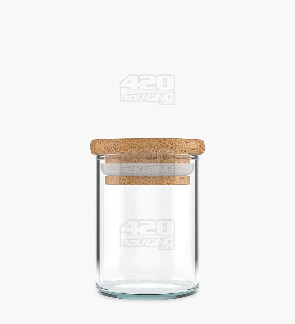 2oz Straight-Sided Clear Glass Screw Top Jars With White Lid 240/Box - 1