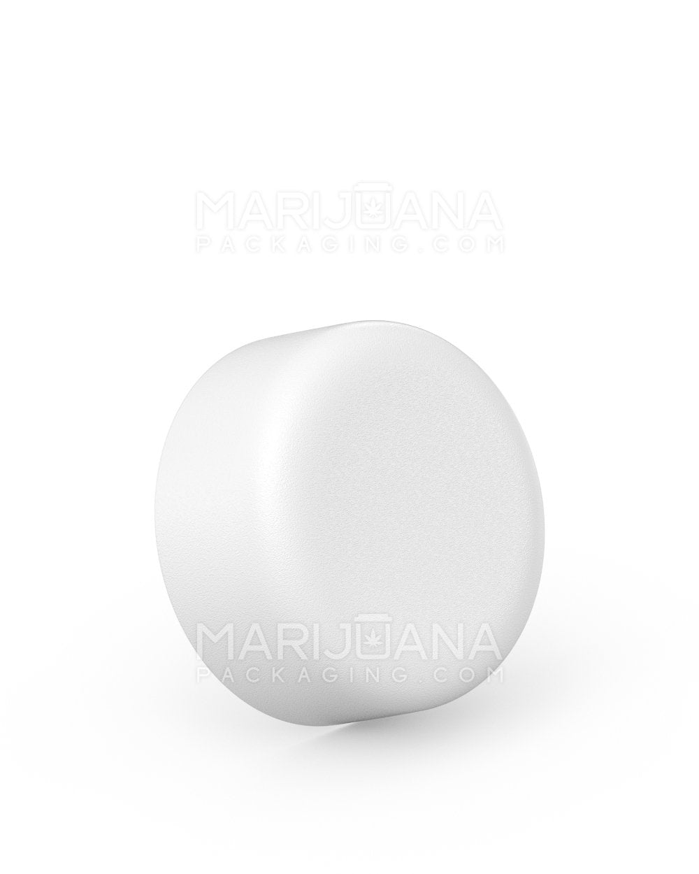 Child Resistant Smooth Push Down & Turn Plastic Caps | 38mm - Matte White | Sample - 1