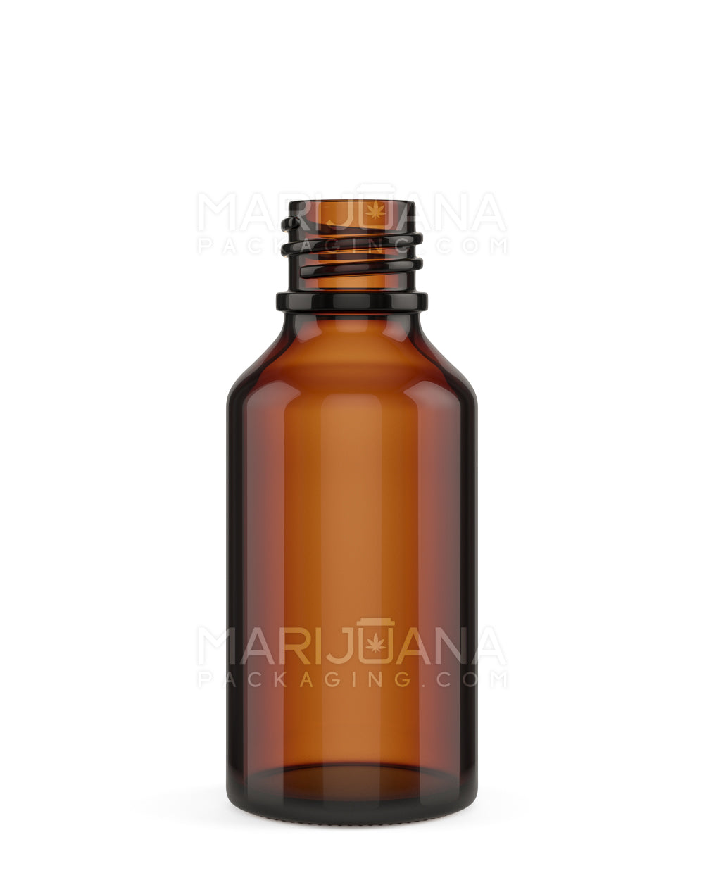 Child Resistant | Glass Tincture Bottles w/ Black Ribbed Dropper Cap | 30mL - Amber - 120 Count - 5