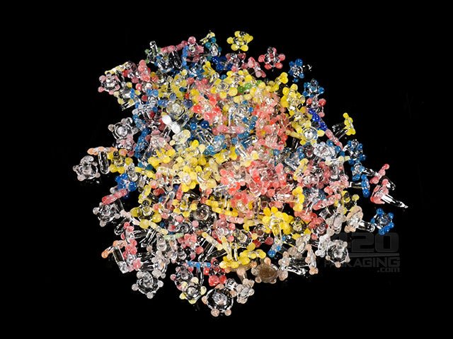 Daisy Flower Style Pyrex Glass Pipe Screens - 200/Box - Mixed - 4