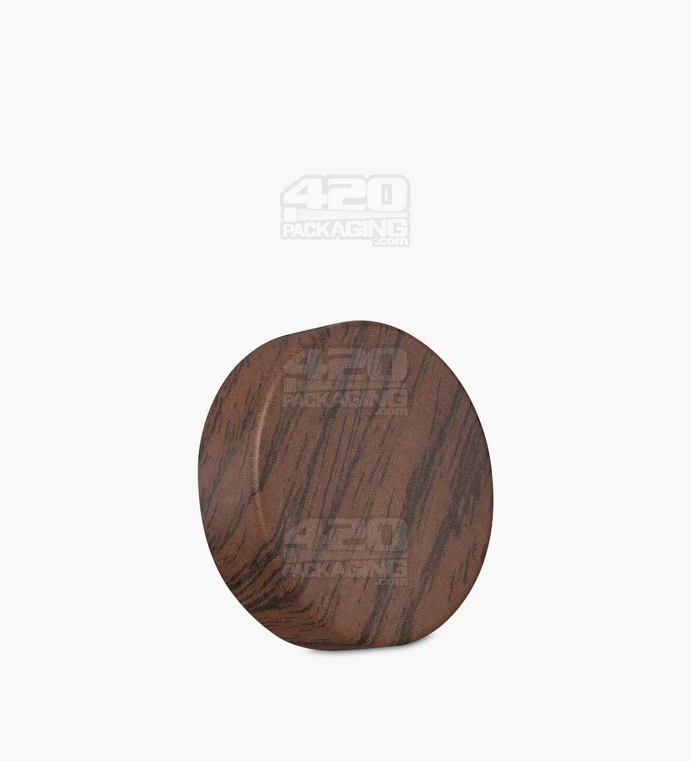 50mm Smooth Flat Push & Turn Plastic Child Resistant Caps w/ Foam Liner - Red Wood - 100/Box - 1